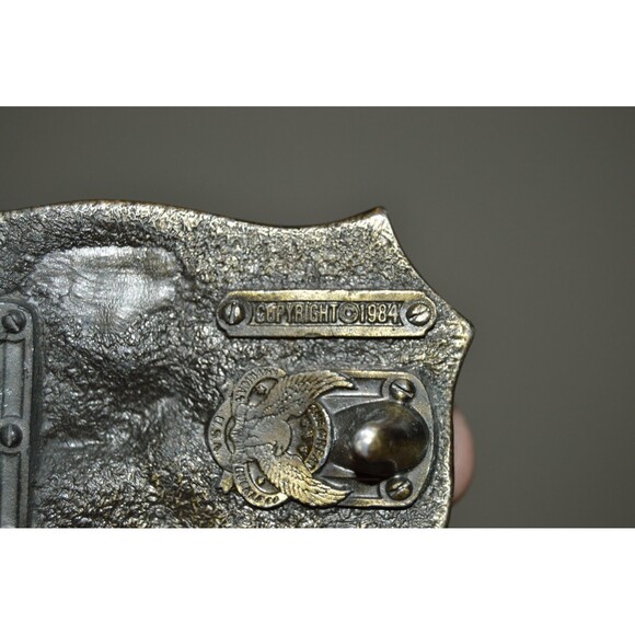 Vintage 1984 "I'm Proud to be American" USA Freedom Eagle Aged Belt Buckle Rare - Picture 4 of 7